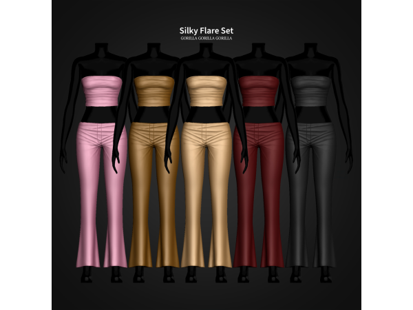 Alpha Silky Flare Set by gorillax3 - The Sims 4 Custom Content