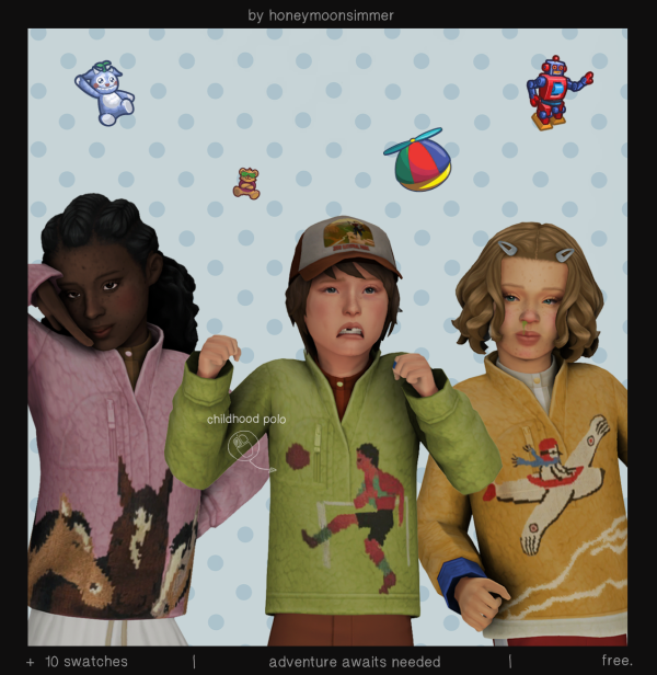 Maxis Match childhood polo by simsfinds - The Sims 4 Custom Content