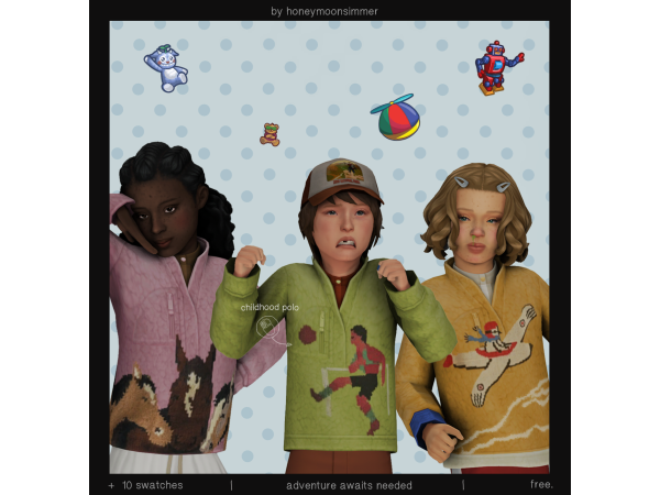 Sims 4 Maxis Match Kids Female Clothes CC: childhood polo by honeymoonsimmer