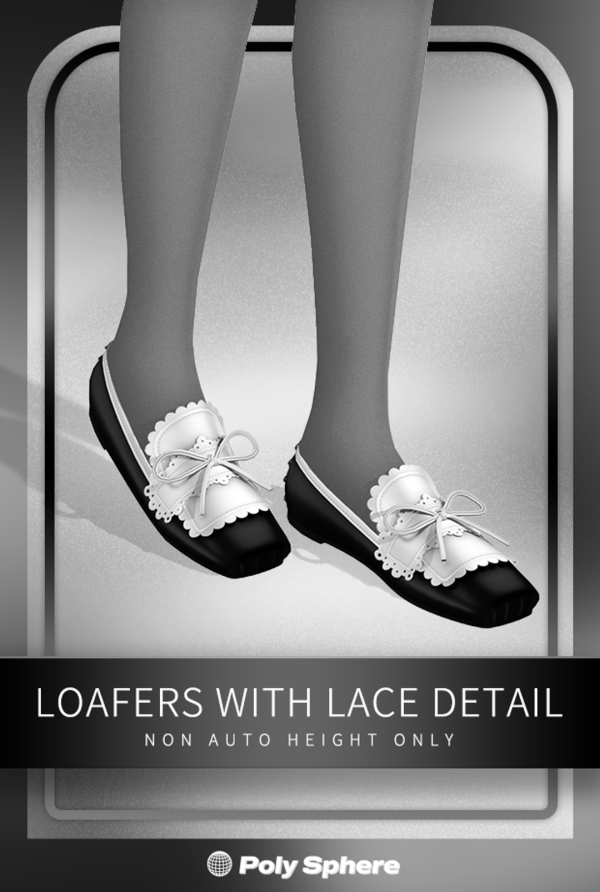 Mix Loafers with Lace Detail(MF) - The Sims 4 Custom Content