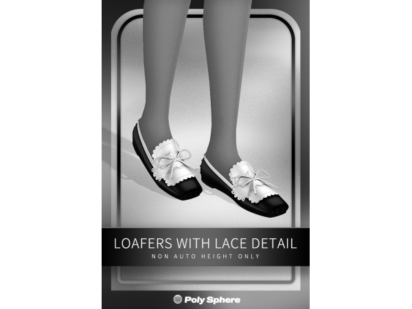 Mix Loafers with Lace Detail(MF) - The Sims 4 Custom Content