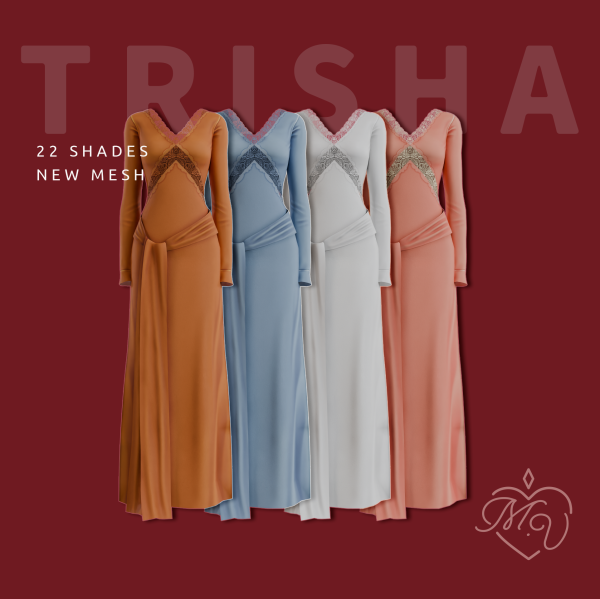 Maxis Match Trisha Dress by simsfinds - The Sims 4 Custom Content