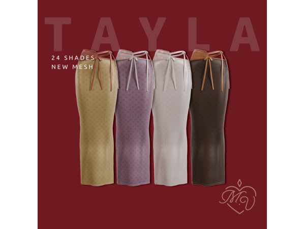 Sims 4 Maxis Match Long Skirts CC: Talya Skirt by Miss.Valentine
