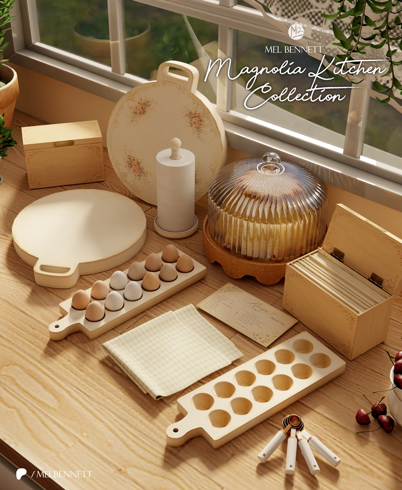 Mix Magnolia Kitchen Collection by melbennett - The Sims 4 Custom Content