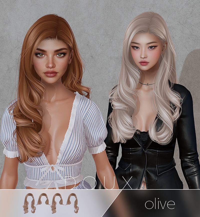 Alpha DOUX Olive by douxhair - The Sims 4 Custom Content