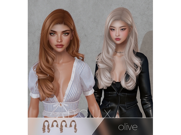 Alpha DOUX Olive - The Sims 4 Custom Content