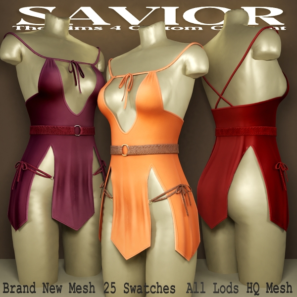 Alpha Svr_Mecca Rigby Dress by saviorts4 - The Sims 4 Custom Content