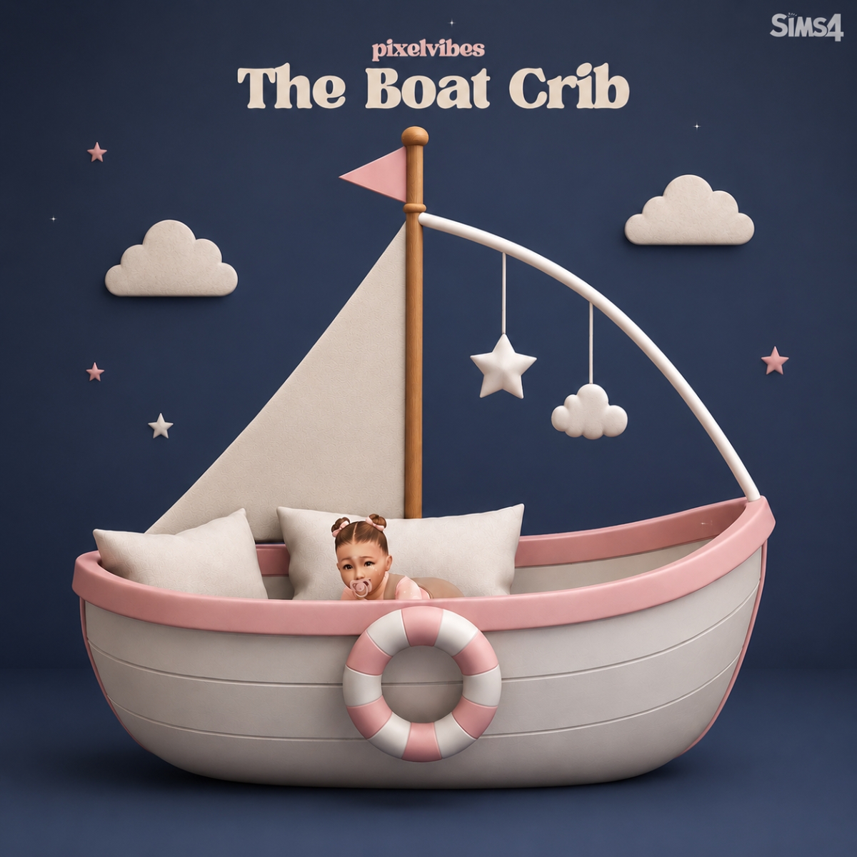 Mix The Boat Crib by pixelvibes - The Sims 4 Custom Content