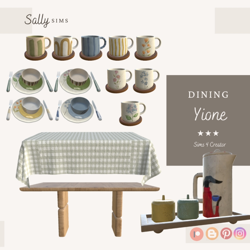 Alpha Dining YIONE by sally4sims - The Sims 4 Custom Content