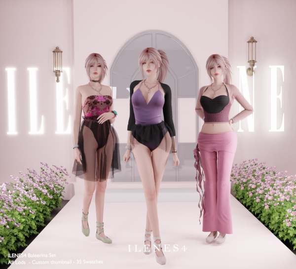 Alpha ILN Ballerina Set by ilenes4 - The Sims 4 Custom Content