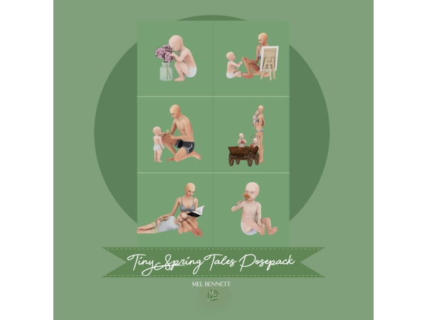 Mix Tiny Spring Tales Posepack - The Sims 4 Custom Content
