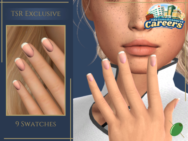 Alpha Careers Neat and Tidy Natural Nails - The Sims 4 Custom Content