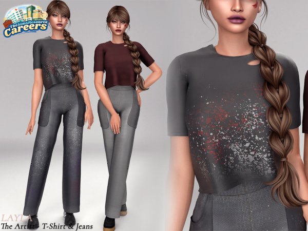 Alpha tsr The Artist T Shirt - The Sims 4 Custom Content