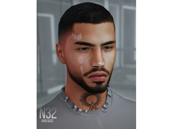 Alpha HAIR BASE N32 (FREE) - The Sims 4 Custom Content