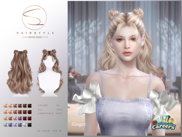 S-CLUB CURLY BUN HAIRSTYLE-Careers Collection by S-Club