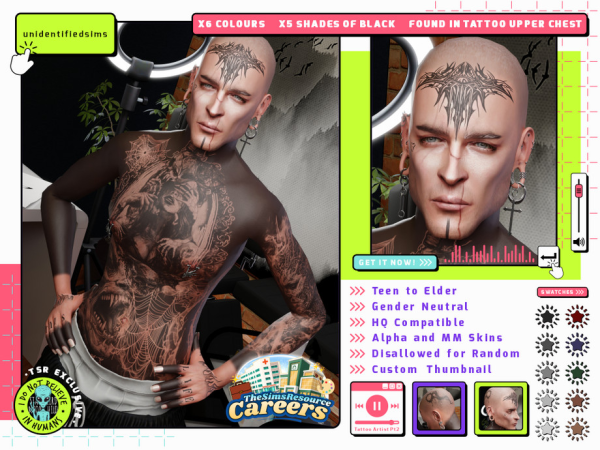 Mix Careers Tattoo Artist Pt2 Tattoo - The Sims 4 Custom Content