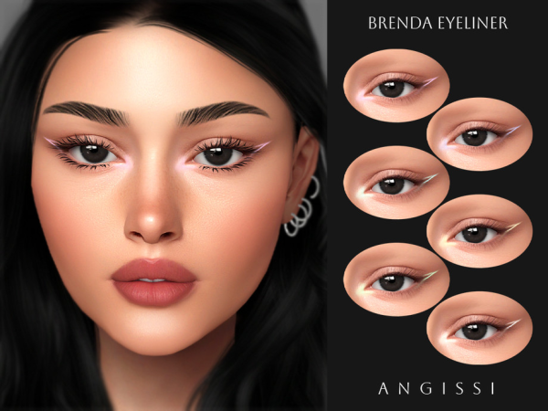 Alpha Brenda Eyeliner by ANGISSI - The Sims 4 Custom Content