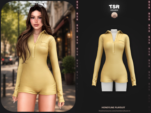 Alpha Honeyline Playsuit - The Sims 4 Custom Content