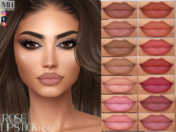 Alpha Rose Lipstick - The Sims 4 Custom Content