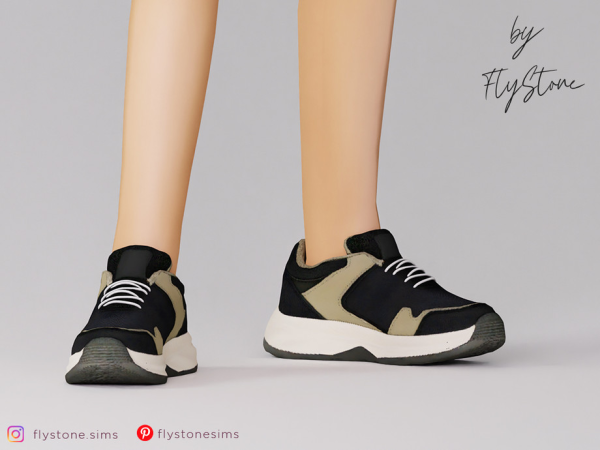 Sims 4 Maxis Mix Male Shoes CC: Child Chunky Casual Sneakers by FlyStone
