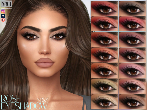 Alpha Rose Eyeshadow - The Sims 4 Custom Content