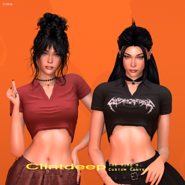 Alpha Clintdeep Harper Crop Top by clintdeep - The Sims 4 Custom Content