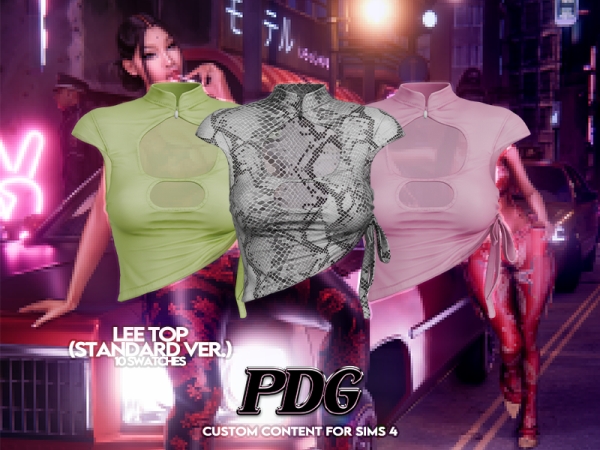 Alpha PDG Lee Top (Standard Version) - The Sims 4 Custom Content