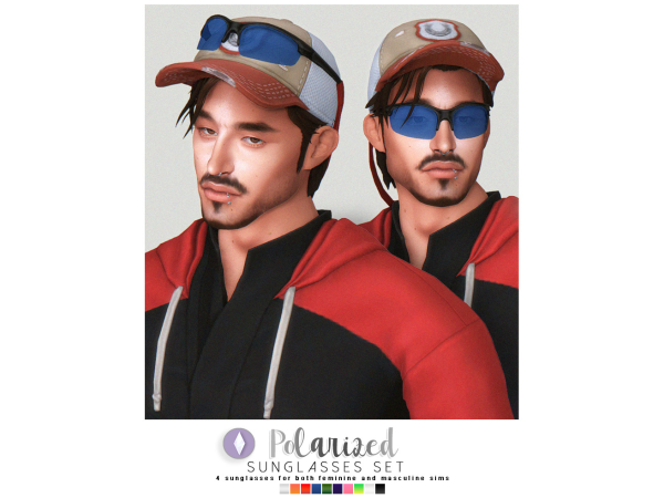 Sims 4 Maxis Mix Male Accessories CC: Polarized Sunglasses Set by nucrests