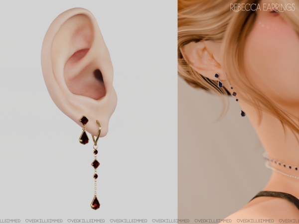 Mix Rebecca earrings - The Sims 4 Custom Content