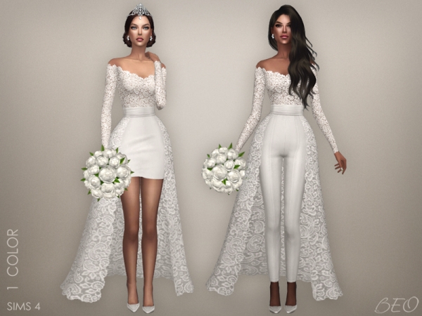 Alpha Wedding collection Lorena - The Sims 4 Custom Content
