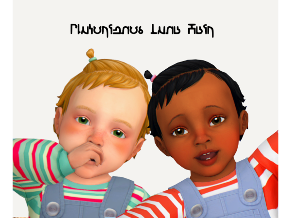 Sims 4 Maxis Match Infants Female Hairstyles CC: Plutorienos Luna Infant Hair by plutorienos