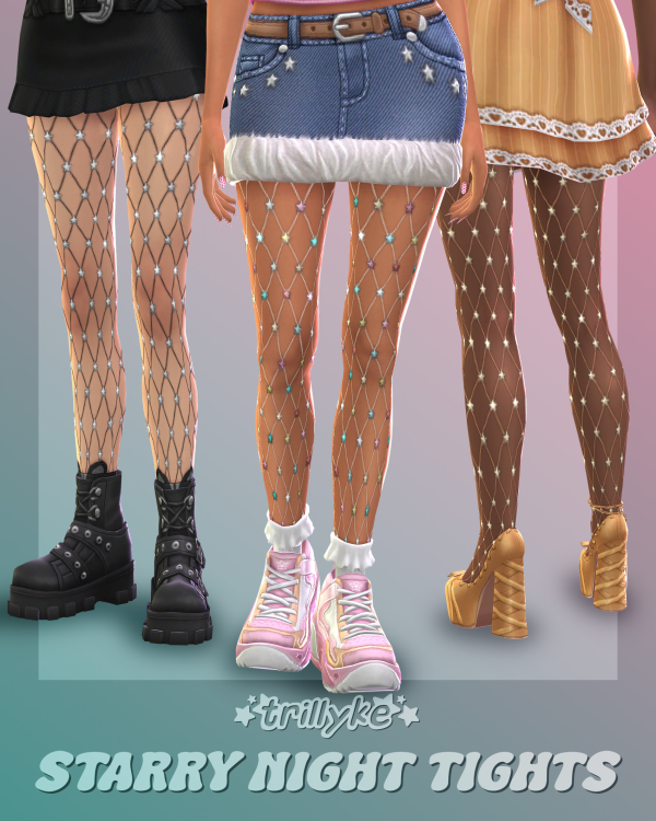 Maxis Match Starry Night Tights by simsfinds - The Sims 4 Custom Content