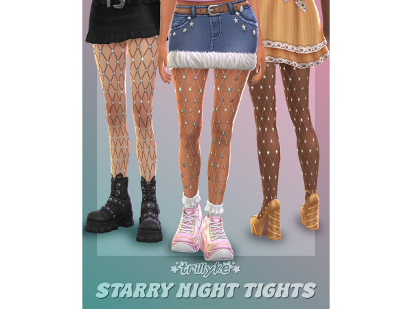 Maxis Match Starry Night Tights by trillyke - The Sims 4 Custom Content