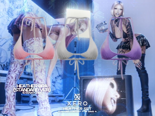 Alpha XERO Heather Bra (Standard Version) - The Sims 4 Custom Content