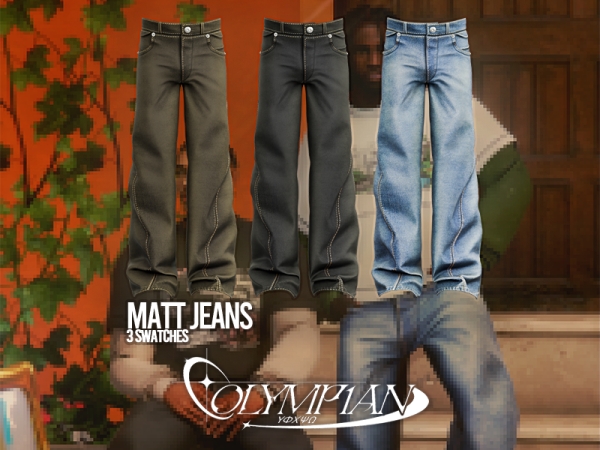 Alpha Olympian Matt Jeans (Standard Version) - The Sims 4 Custom Content