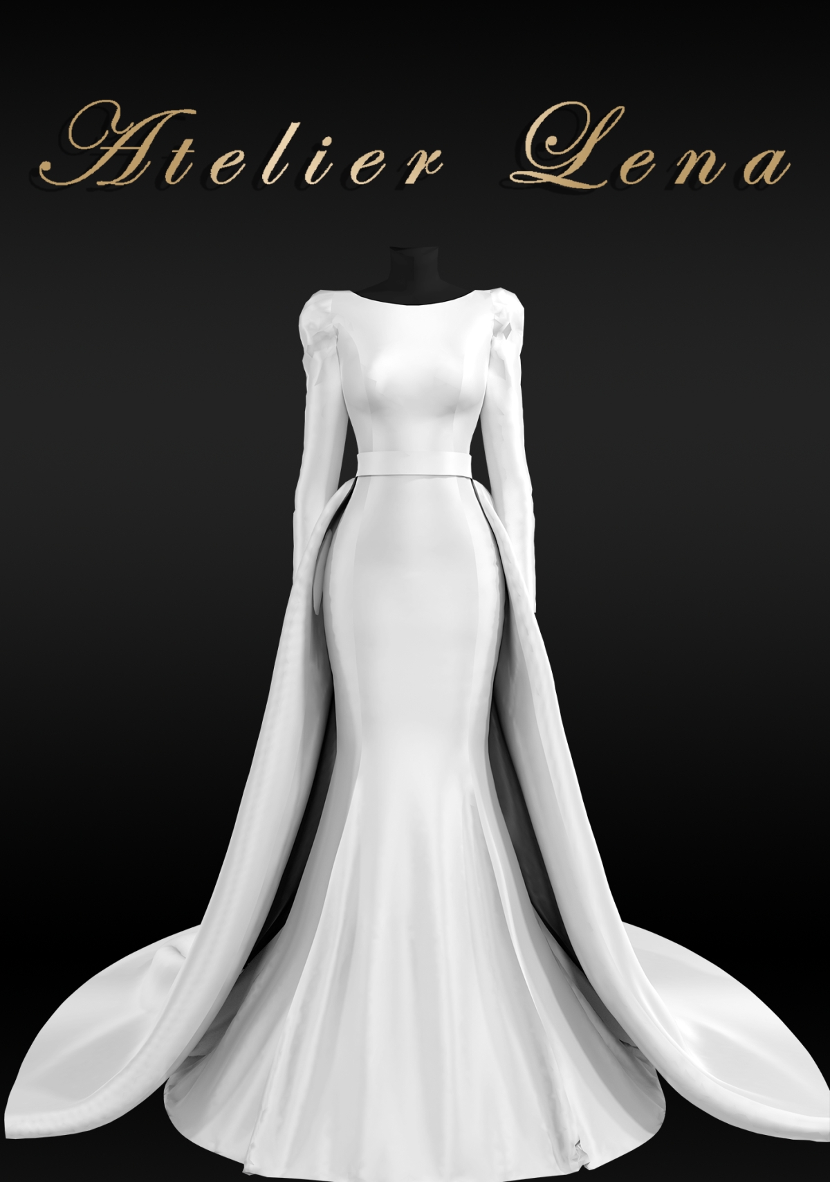 Alpha [Atelier Lena] Sophia Dress Skirt Train by simsfinds - The Sims 4 Custom Content