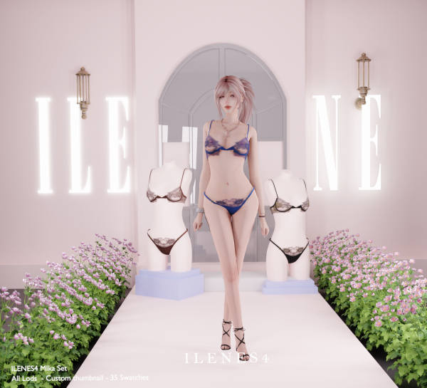 Alpha ILN Mika Lingerie by ilenes4 - The Sims 4 Custom Content
