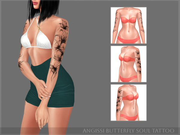 Mix Butterfly Soul Tattoo by ANGISSI - The Sims 4 Custom Content