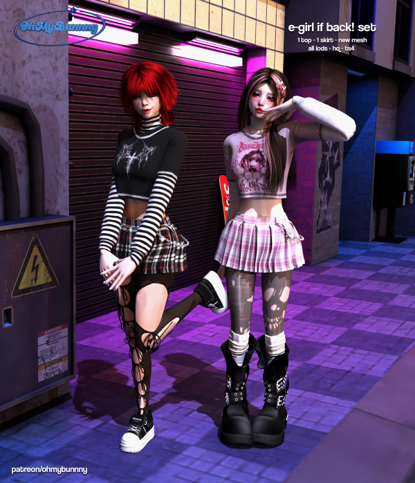 Alpha E girl Is Back Set by ohmybunnny2 - The Sims 4 Custom Content
