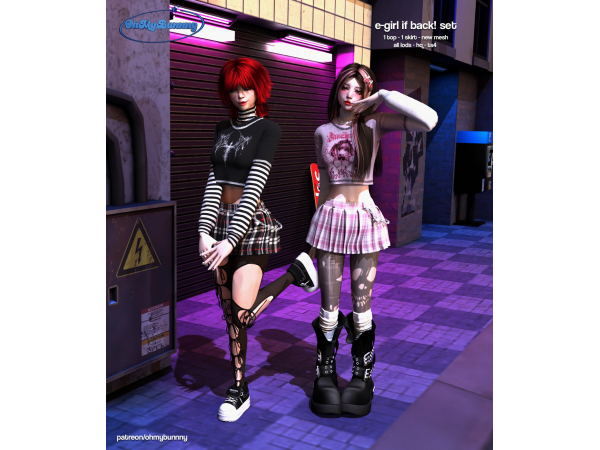 Alpha E girl Is Back Set - The Sims 4 Custom Content