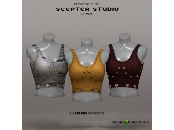 Alpha Desdemona C Top Strap by Scepter - The Sims 4 Custom Content