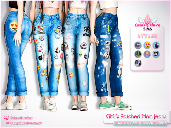 Mix GMLs Patched Mom Jeans Remastered 2026 - The Sims 4 Custom Content