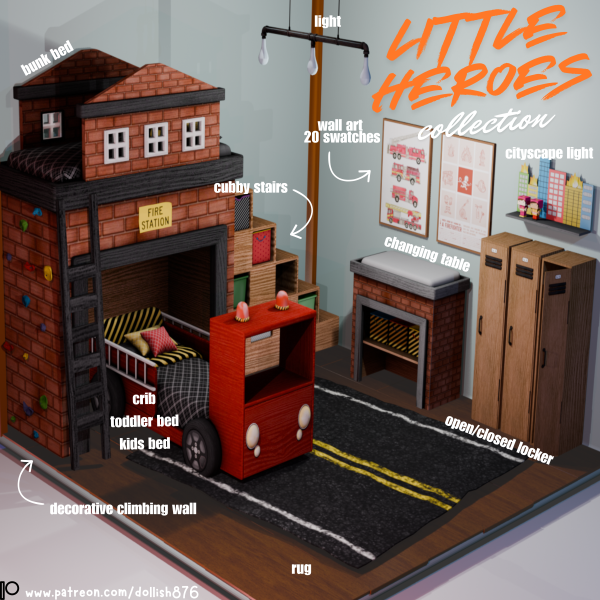 Mix Little Heroes Collection by simsfinds - The Sims 4 Custom Content