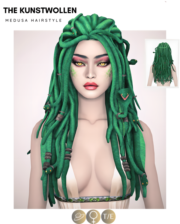 Maxis Match Medusa hairstyle by simsfinds - The Sims 4 Custom Content