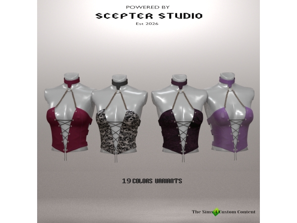 Alpha Luciana Corset Top by Scepter - The Sims 4 Custom Content