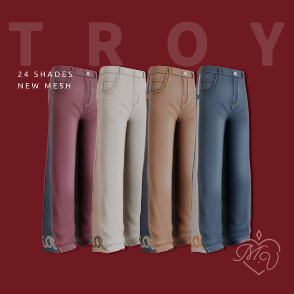 Maxis Match Troy Pants by simsfinds - The Sims 4 Custom Content