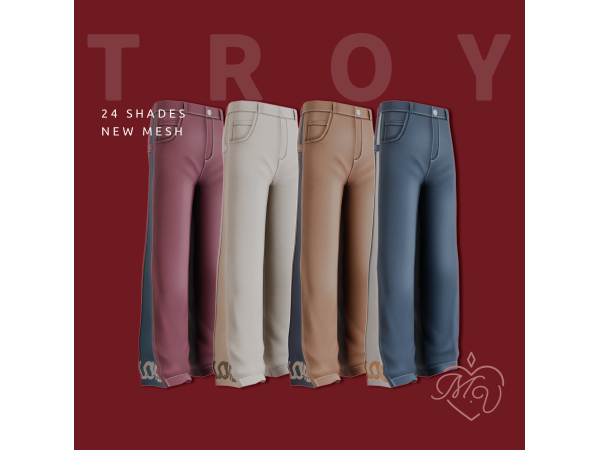 Maxis Match Troy Pants by MissValentine - The Sims 4 Custom Content