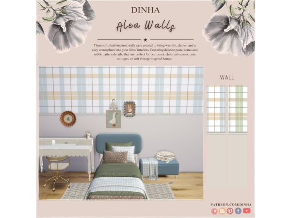 Alpha Alea Walls - The Sims 4 Custom Content