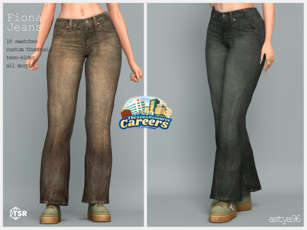 Alpha Fiona Jeans by astya96cc - The Sims 4 Custom Content