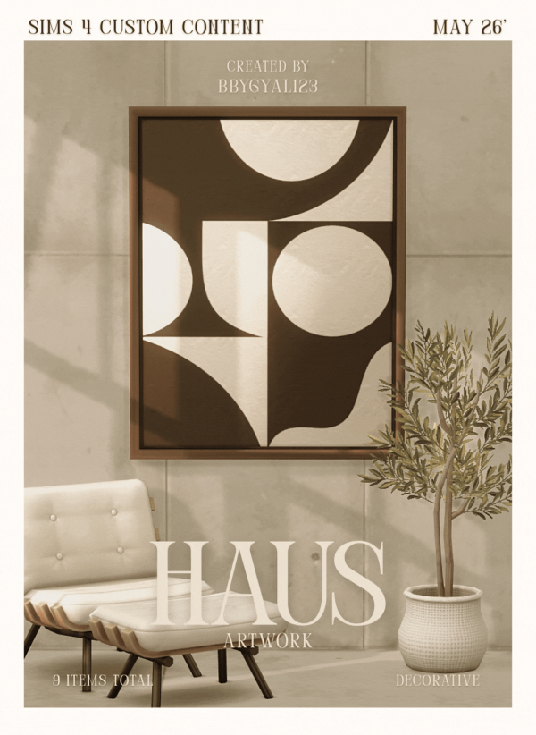 Maxis Match HAUS Artwork by simsfinds - The Sims 4 Custom Content